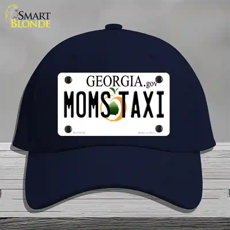 Moms Taxi Georgia Novelty License Plate Hat Cotton / Navy