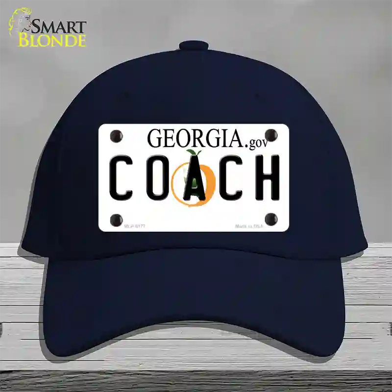 Coach Georgia Novelty License Plate Hat Cotton / Navy