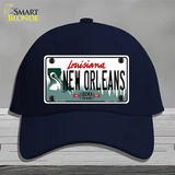 New Orleans Louisiana Novelty License Plate Hat Cotton / Navy