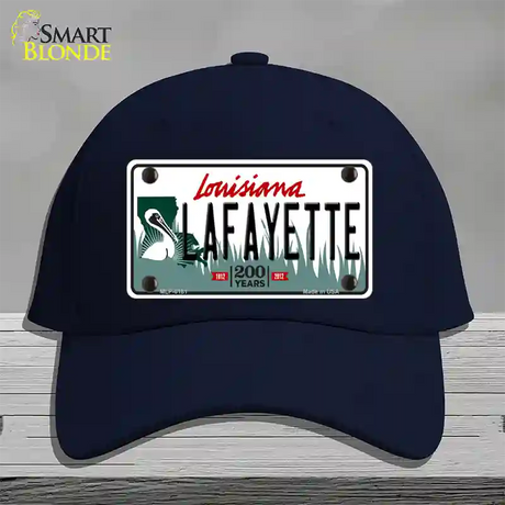 Lafayette Louisiana Novelty License Plate Hat Cotton / Navy