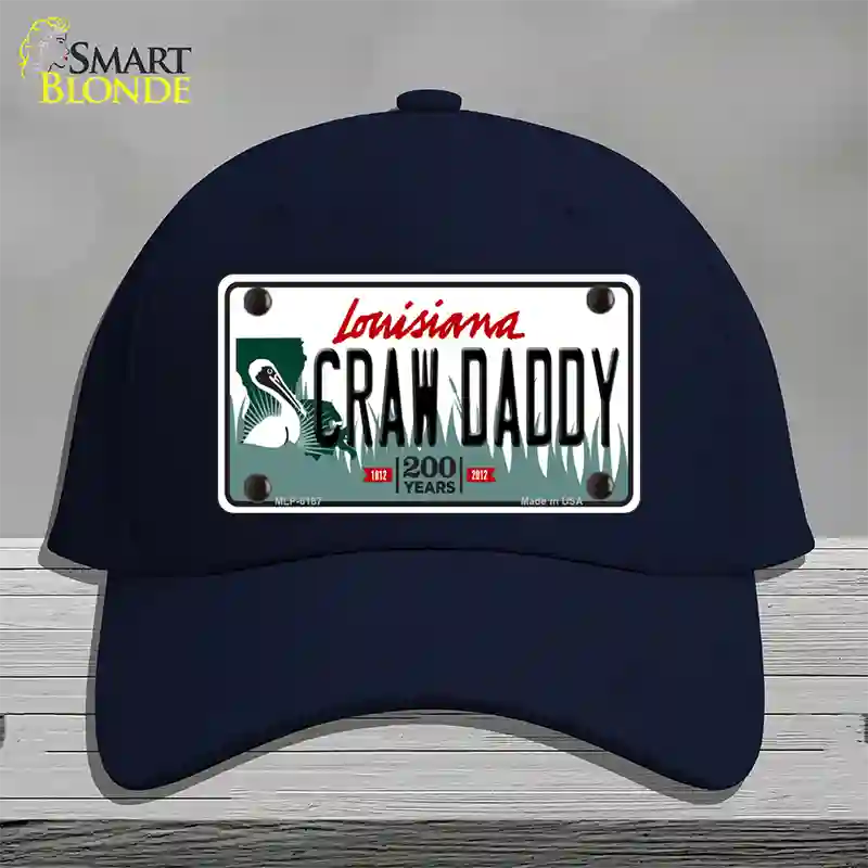 Craw Daddy Louisiana Novelty License Plate Hat Cotton / Navy