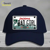 Bad Girl Louisiana Novelty License Plate Hat Cotton / Navy