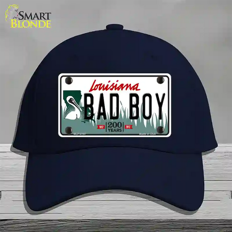 Bad Boy Louisiana Novelty License Plate Hat Cotton / Navy