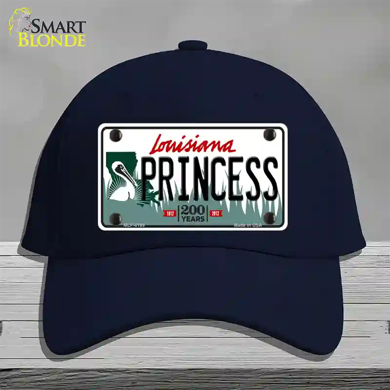 Princess Louisiana Novelty License Plate Hat Cotton / Navy