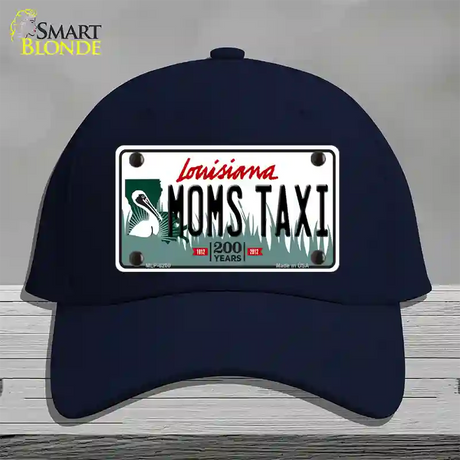 Moms Taxi Louisiana Novelty License Plate Hat Cotton / Navy