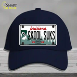 Skool Suks Louisiana Novelty License Plate Hat Cotton / Navy