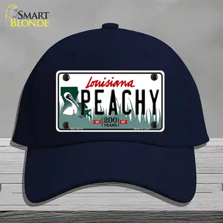 Peachy Louisiana Novelty License Plate Hat Cotton / Navy