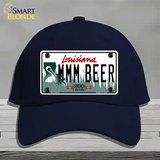 MMM Beer Louisiana Novelty License Plate Hat Cotton / Navy