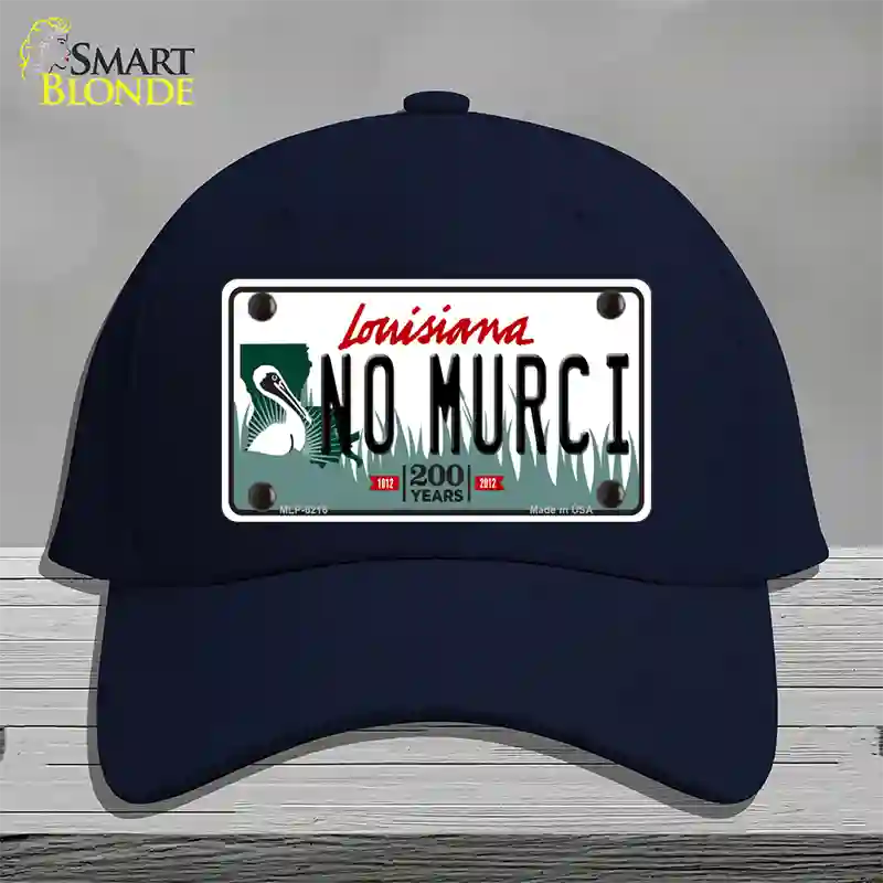 No Murci Louisiana Novelty License Plate Hat Cotton / Navy