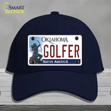 Golfer Oklahoma Novelty License Plate Hat Cotton / Navy