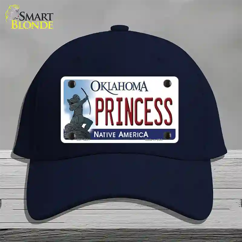 Princess Oklahoma Novelty License Plate Hat Cotton / Navy