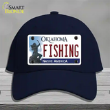 Fishing Oklahoma Novelty License Plate Hat Cotton / Navy