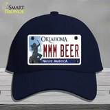 MMM Beer Oklahoma Novelty License Plate Hat Cotton / Navy