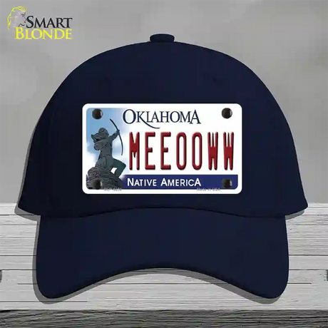 Meeooww Oklahoma Novelty License Plate Hat Cotton / Navy