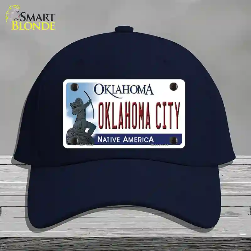 Oklahoma City Oklahoma Novelty License Plate Hat Cotton / Navy