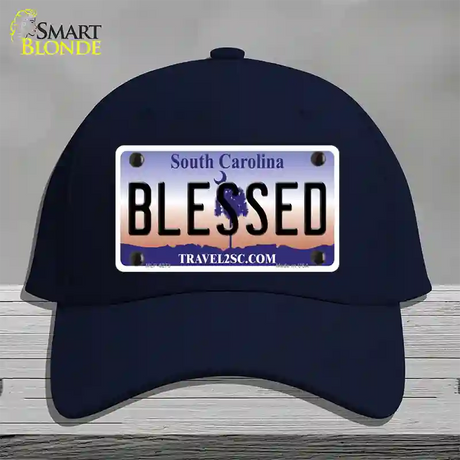 Blessed South Carolina Novelty License Plate Hat Cotton / Navy