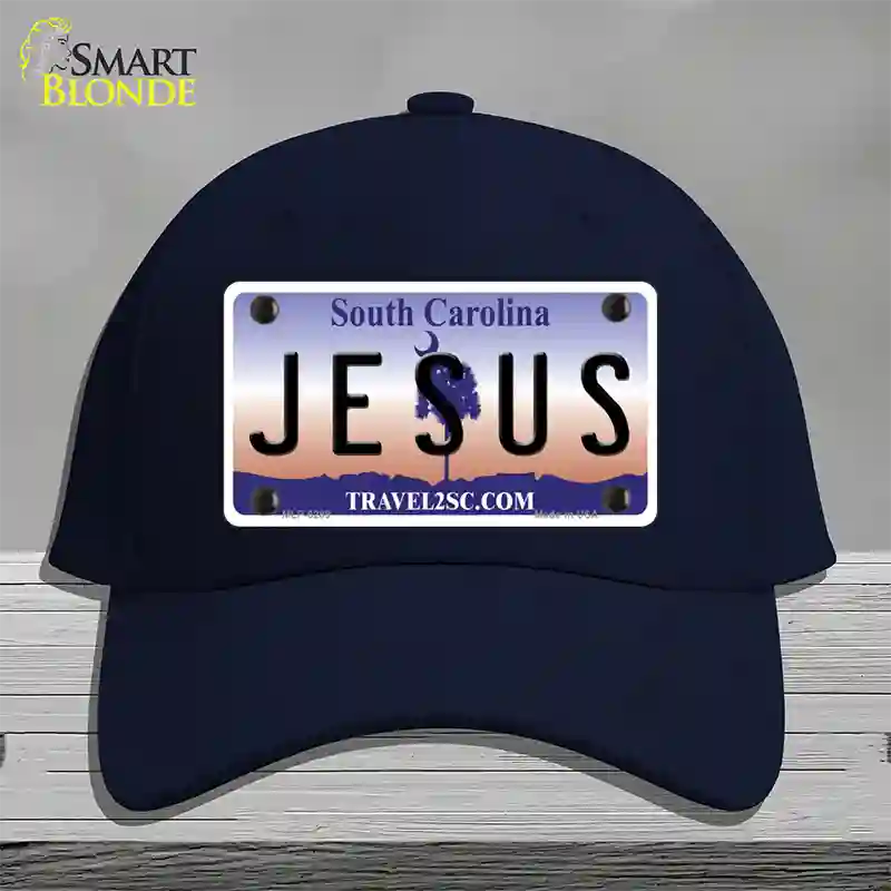 Jesus South Carolina Novelty License Plate Hat Cotton / Navy