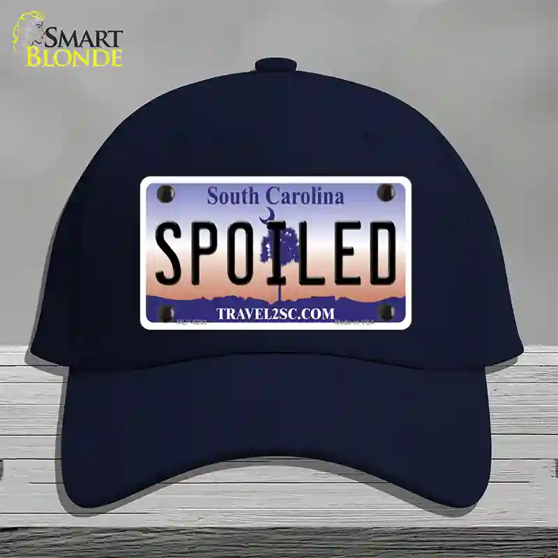 Spoiled South Carolina Novelty License Plate Hat Cotton / Navy