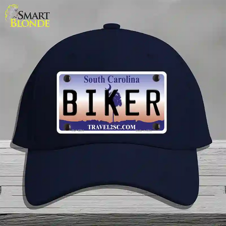 Biker South Carolina Novelty License Plate Hat Cotton / Navy