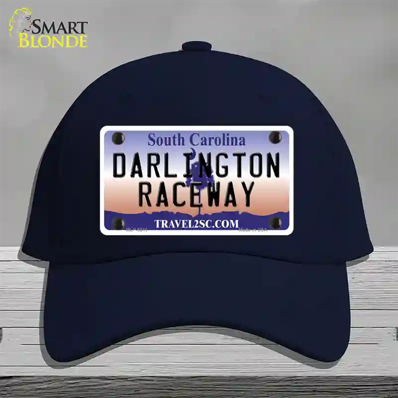 Darlington Raceway South Carolina Novelty License Plate Hat Cotton / Navy