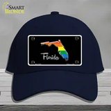 Florida Rainbow Novelty License Plate Hat Cotton / Navy