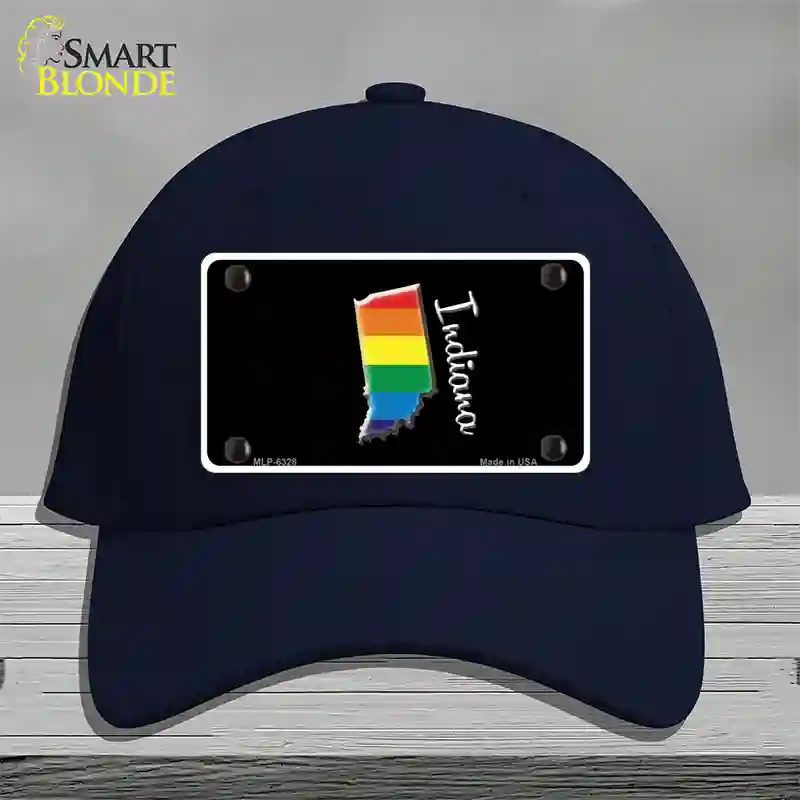 Indiana Rainbow Novelty License Plate Hat Cotton / Navy