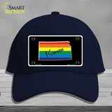 Kansas Rainbow Novelty License Plate Hat Cotton / Navy