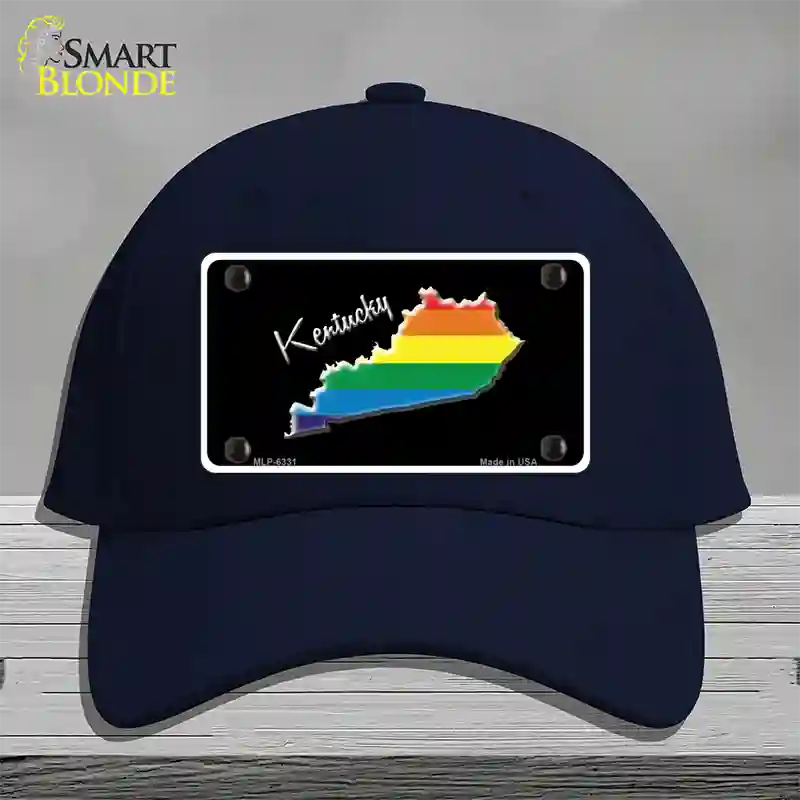 Kentucky Rainbow Novelty License Plate Hat Cotton / Navy