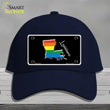 Louisiana Rainbow Novelty License Plate Hat Cotton / Navy