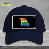 Missouri Rainbow Novelty License Plate Hat Cotton / Navy