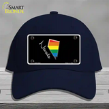 Nevada Rainbow Novelty License Plate Hat Cotton / Navy