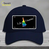 New Hampshire Rainbow Novelty License Plate Hat Cotton / Navy