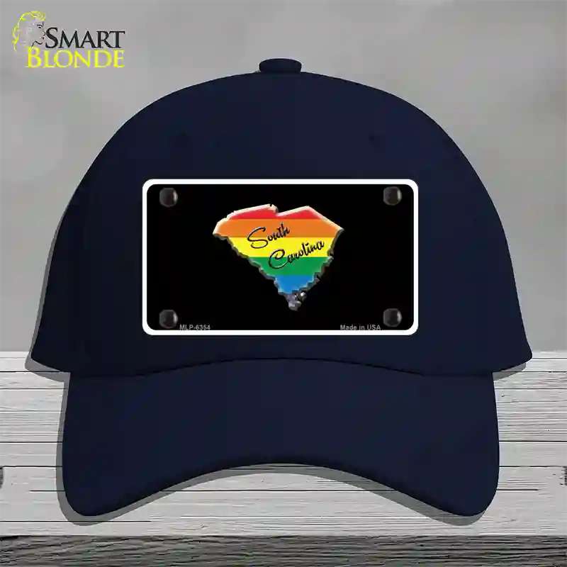 South Carolina Rainbow Novelty License Plate Hat Cotton / Navy