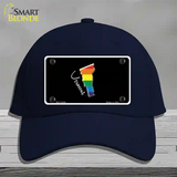 Vermont Rainbow Novelty License Plate Hat Cotton / Navy