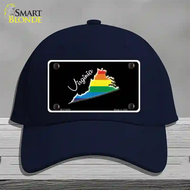 Virginia Rainbow Novelty License Plate Hat Cotton / Navy