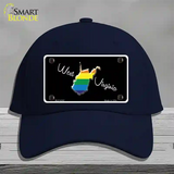 West Virginia Rainbow Novelty License Plate Hat Cotton / Navy