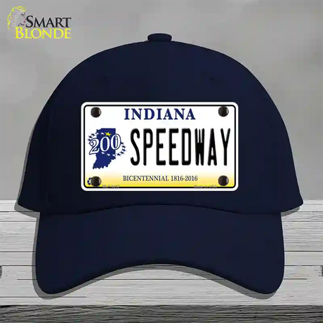 Speedway Indiana Novelty License Plate Hat Cotton / Navy