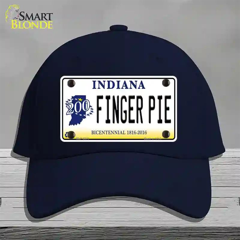 Finger Pie Indiana Novelty License Plate Hat Cotton / Navy