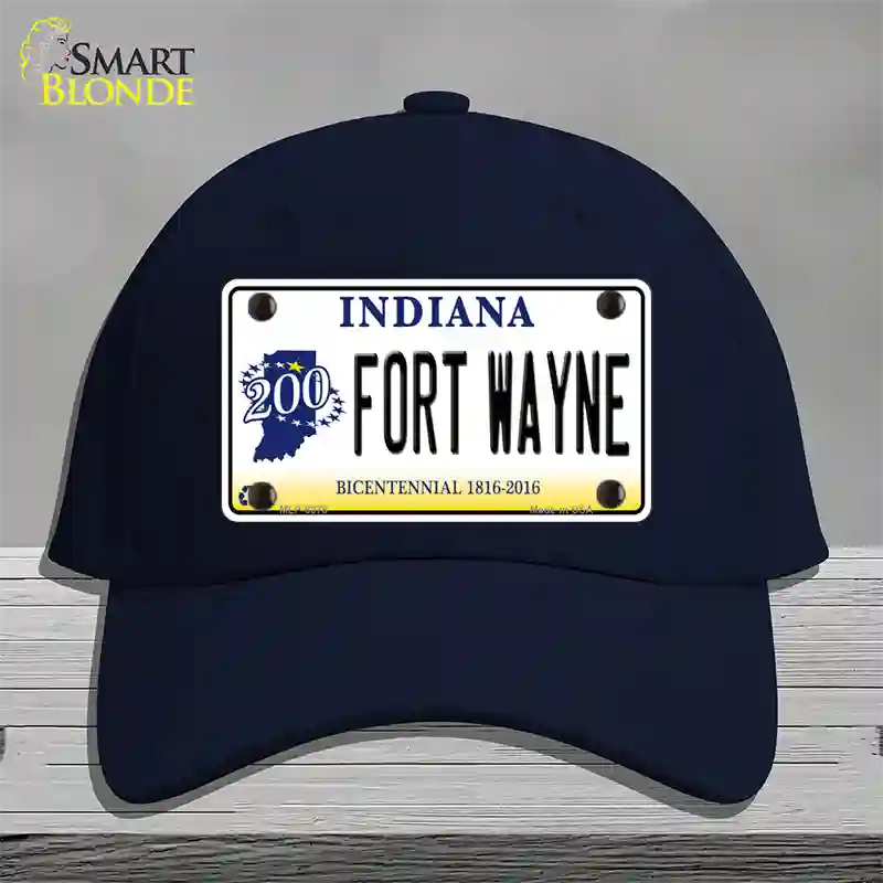 Fort Wayne Indiana Novelty License Plate Hat Cotton / Navy