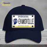 Evansville Indiana Novelty License Plate Hat Cotton / Navy