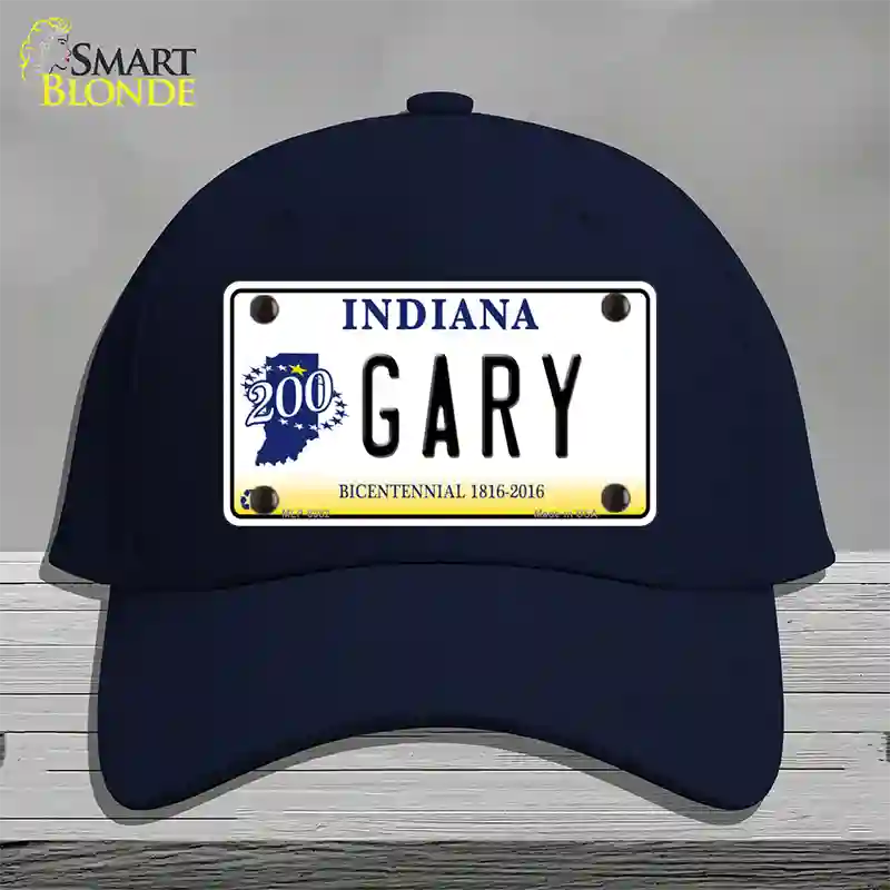 Gary Indiana Novelty License Plate Hat Cotton / Navy