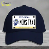 Moms Taxi Indiana Novelty License Plate Hat Cotton / Navy