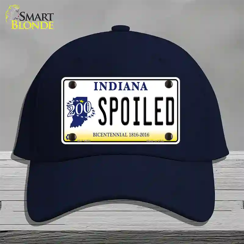 Spoiled Indiana Novelty License Plate Hat Cotton / Navy