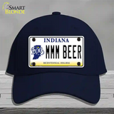 MMM Beer Indiana Novelty License Plate Hat Cotton / Navy