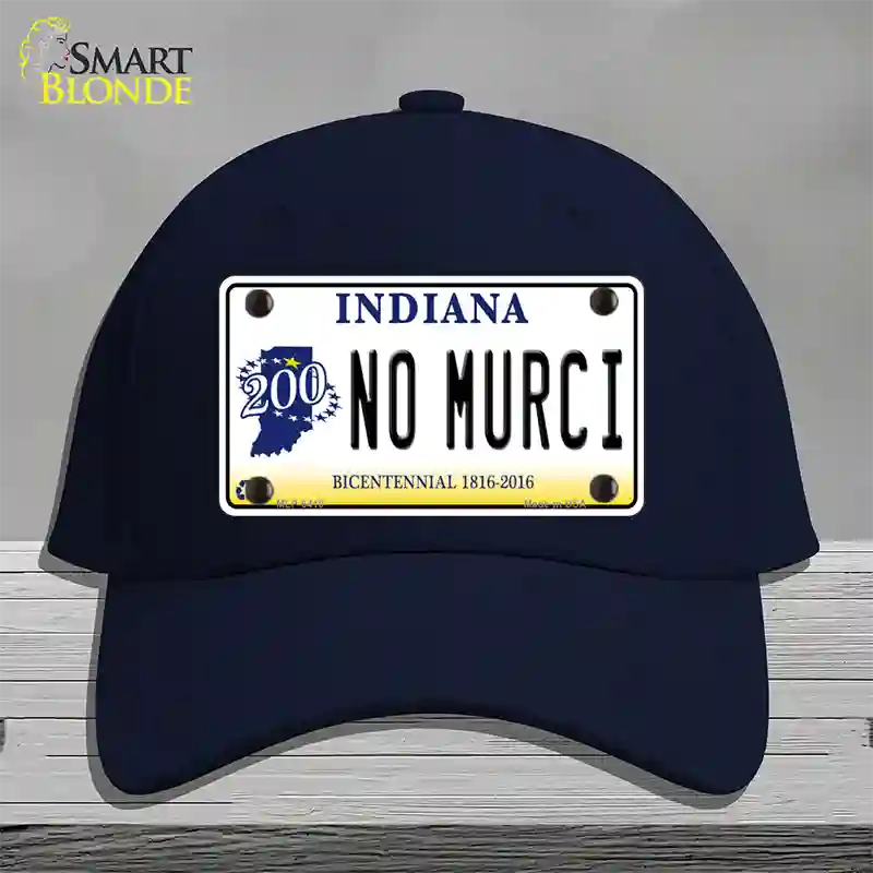 No Murci Indiana Novelty License Plate Hat Cotton / Navy