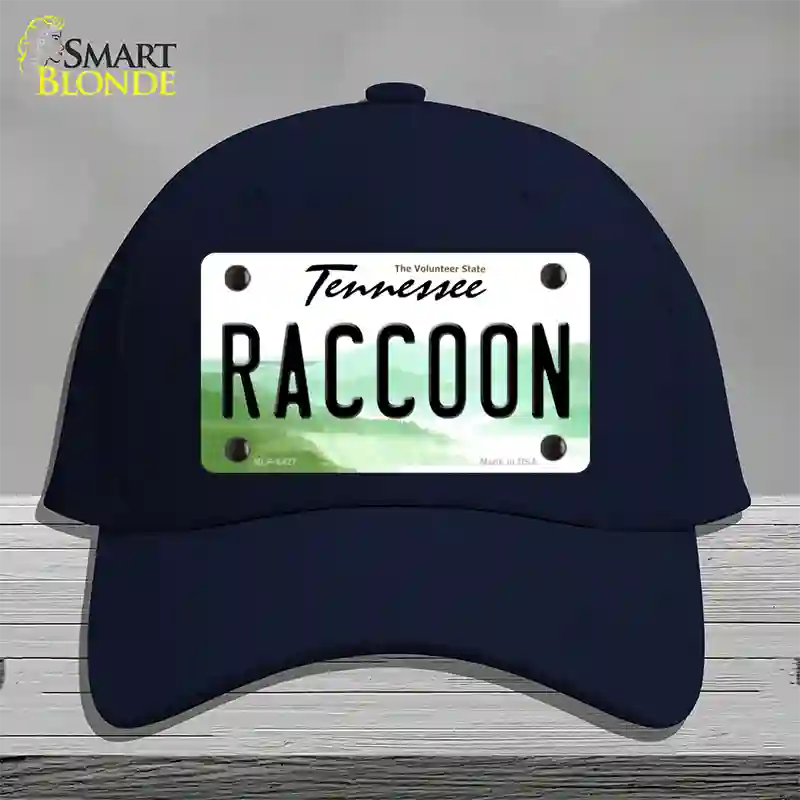 Raccoon Tennessee Novelty License Plate Hat Cotton / Navy