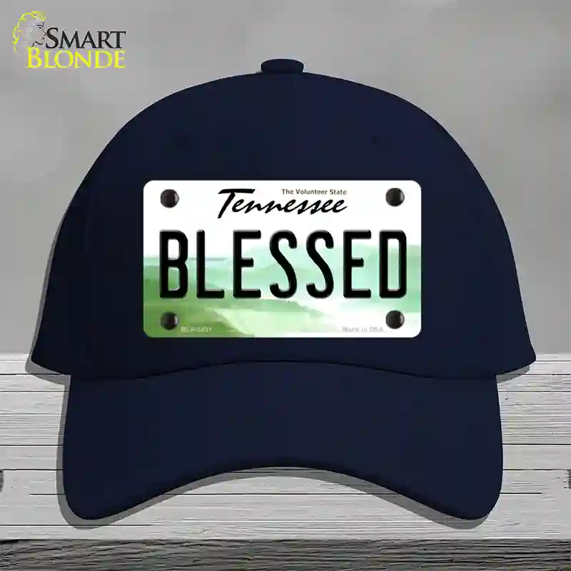 Blessed Tennessee Novelty License Plate Hat Cotton / Navy