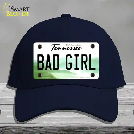 Bad Girl Tennessee Novelty License Plate Hat Cotton / Navy