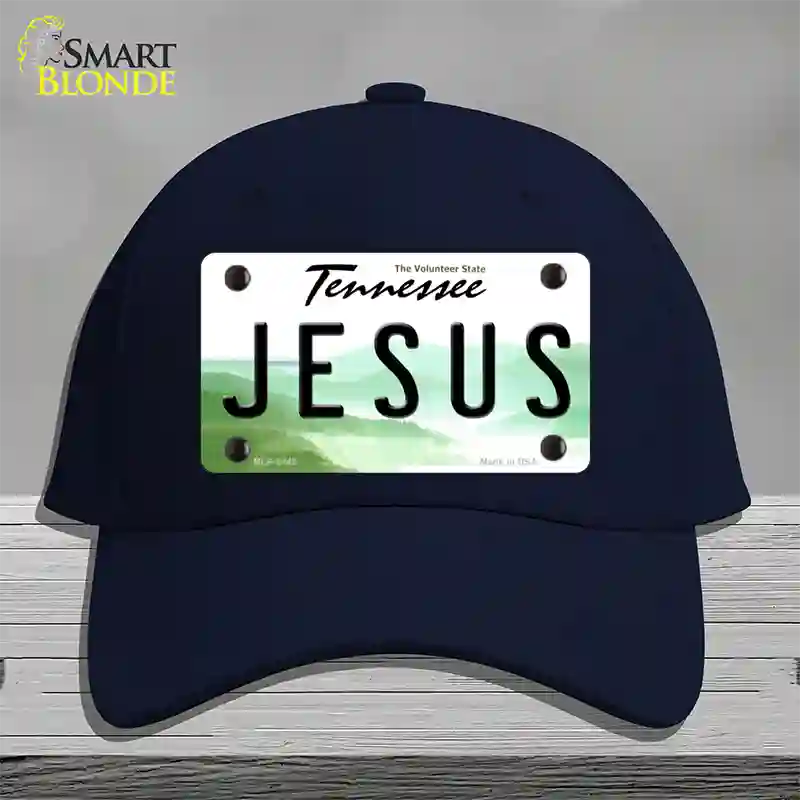 Jesus Tennessee Novelty License Plate Hat Cotton / Navy