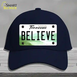 Believe Tennessee Novelty License Plate Hat Cotton / Navy